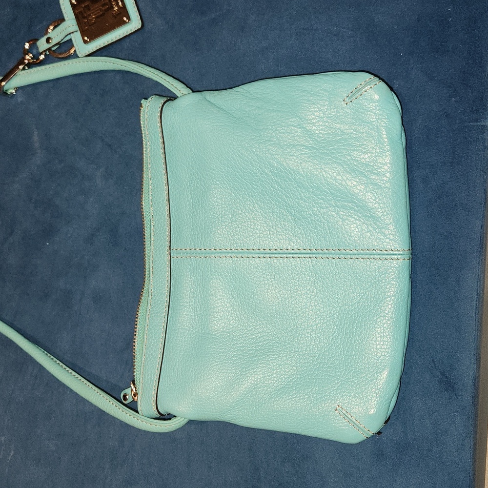 Tignanello Pebble genuine leather mini Crossbody bag, wallet, orginazer travel - Picture 11 of 16